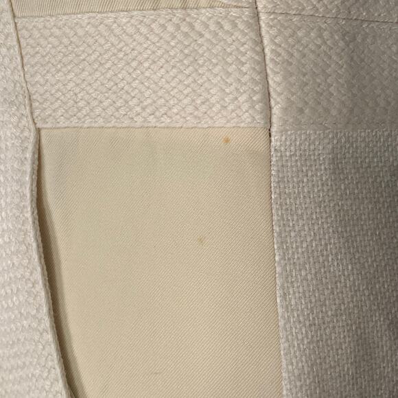 AKRIS Size 10 Cream Cotton Textured Sleeveless Dress - Picture 7 of 9